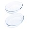 Oval Glass Bakeware Set 1.6L x Pack of 2