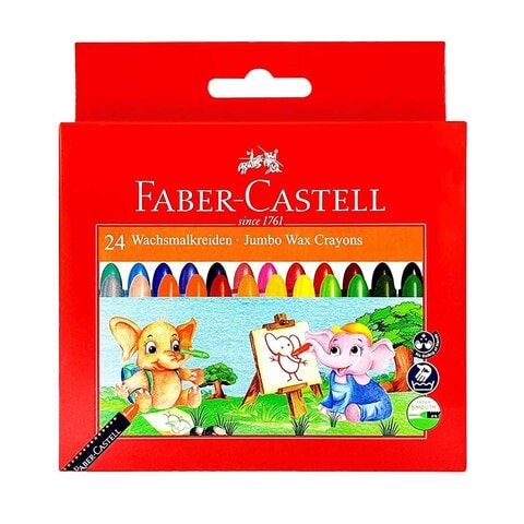 Faber-Castell Jumbo Wax Crayon Multicolour 24 PCS