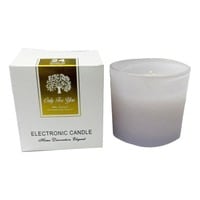 Only For You Frosted Glass Electronic Candle White