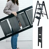 HEXAR&reg; Multipurpose Step Ladder Folding Ladder with Anti-Slip Pedal Folding Step Stool Portable Lightweight Foldable Stepladder for Home Kitchen Library Office 150 KG Capacity (4 STEPS)