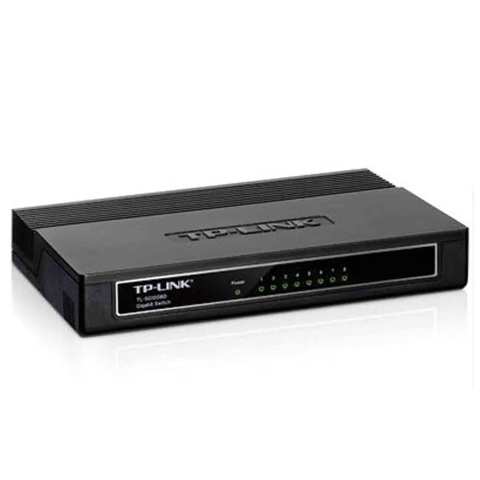 تي بي- لينك موزع سويتش TL-SG1008D يدعم 8 مداخل جيجا بايت لون أسود