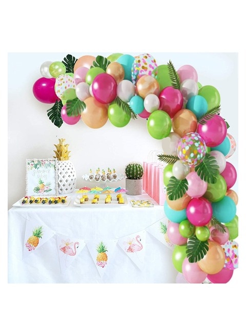 Pink and green 2024 baby shower decorations