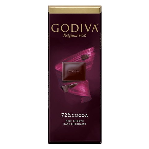 Buy Godiva 72% Cocoa Dark Cocoa Chocolate Bar 90g in Saudi Arabia