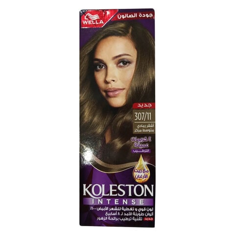 Buy Wella Koleston Dye With Argan Oil Intense Hair Color Cream No. 307/11  Medium Ash Blonde Online - Shop Beauty & Personal Care on Carrefour Lebanon