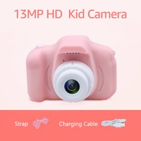 Generic 13MP Kids Children Digital Camera 1080P Video, 2.0 Inches Display Screen, Built-in Battery With Strap Charging Cable - Pink