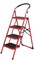 Folding 4 Step Ladder Portable Space Saving Lightweight Ladders with Sturdy Steel and Anti-Slip Wide Pedal, Multi-Use for Household, Market, Office