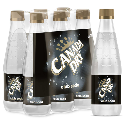Canada Dry Club Soda Non-Returnable Bottle 330mlx6