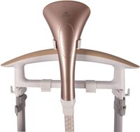 Evvoli Digital Garment Steamer With Ironing Board, Touch Control, 2000W, 6 Stage, 2.0L, White/Rose Gold, EVIR-GS2000G