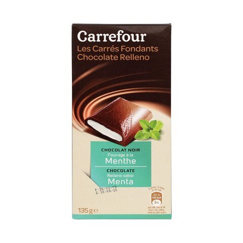 Carrefour Dark Chocolate With Mint 135g