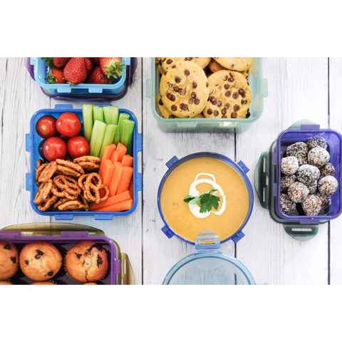 Lock &amp; Lock Eco Round Food Container Grey And Brown 600ml