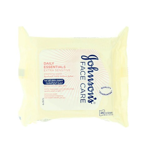 Johnson&#39;s Daily Essentials Extra Sensitive 25 Facial Cleansing Wipes
