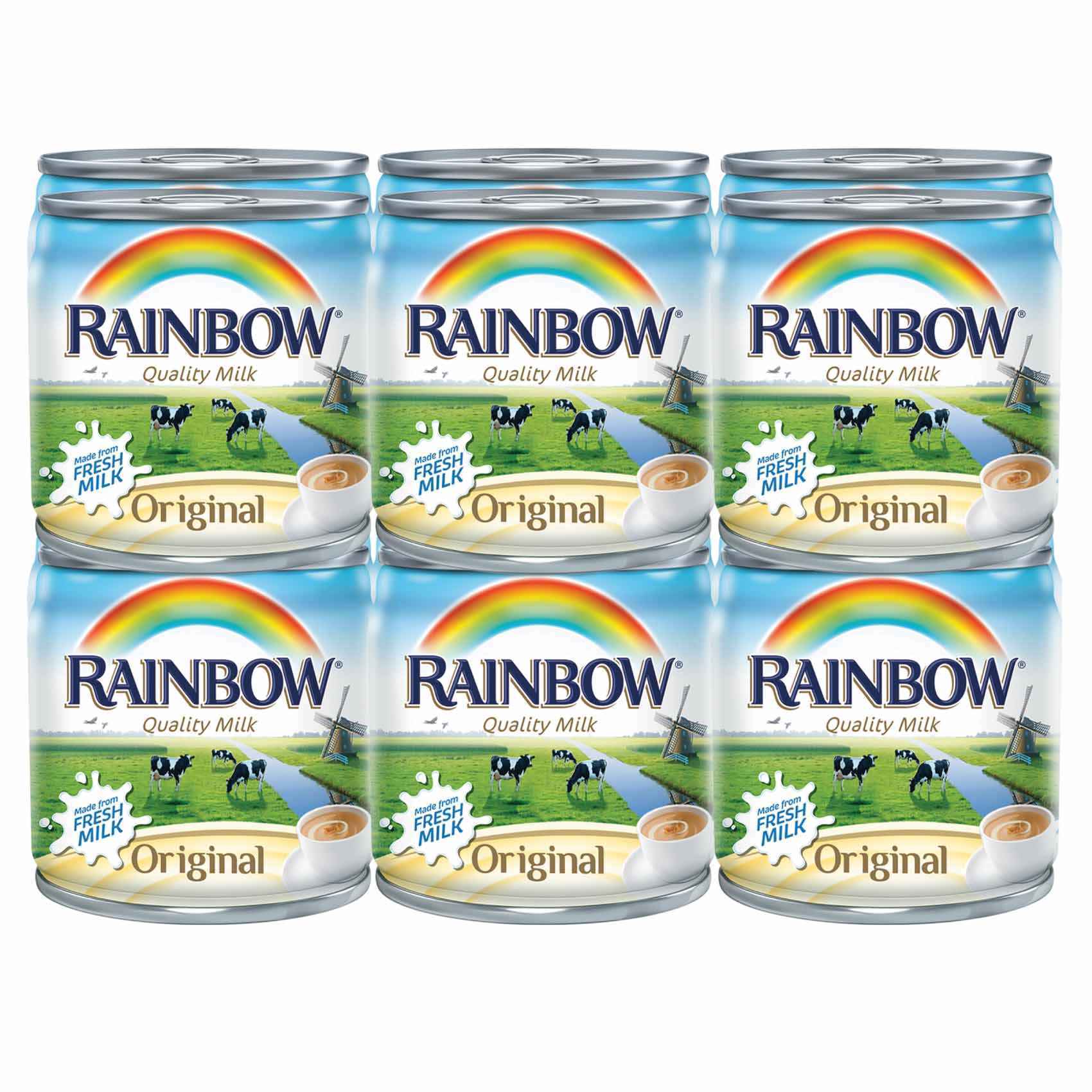 Buy Rainbow Vitamin D Evaporated Milk 170g x Pack of 12 Online Shop