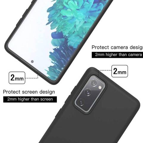 Protective Soft Silicone Case Cover For Samsung Galaxy S20 Fe Black
