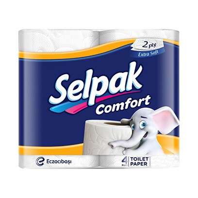 Selpak Comfort Toilet Rolls 2 Ply 4 Rolls