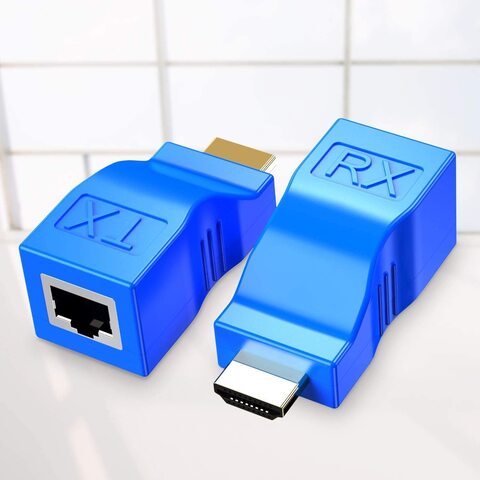 HD to RJ45 Network HD Repeater 2 PCS HD Extender Transmitter and Receiver Network RJ45 Over Cat 5e / 6 1080p