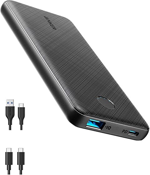 Anker Power Bank, USB-C Portable Charger 10000mAh with 20W Power Delivery, PowerCore Slim 10000 PD for iPhone 12/12 Mini/12 Pro/12 Pro Max, S10, Pixel 3, and More (Charger Not Included)
