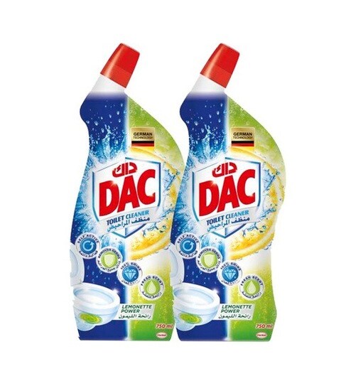 DAC 6x Effect Power Gel Max White Toilet Cleaner 750ml x Pack of 2