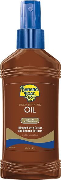 Banana Boat Deep Tanning Oil, Contains No Sunscreen, Carrot &amp; Banana Extracts, A Gold Tanning Blend, Keep Skin Feeling Soft &amp; Moisturized, Promoting Long Lasting Color, 236ml