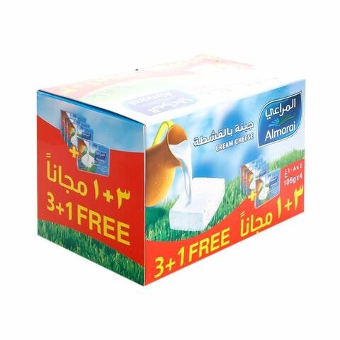 Buy Almarai Cream Cheese 108g Pack of 4 in UAE
