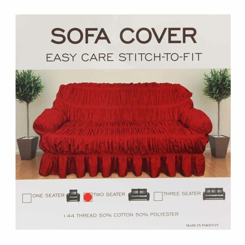 First 1 Sofa Cover 2 Seater Burgundy