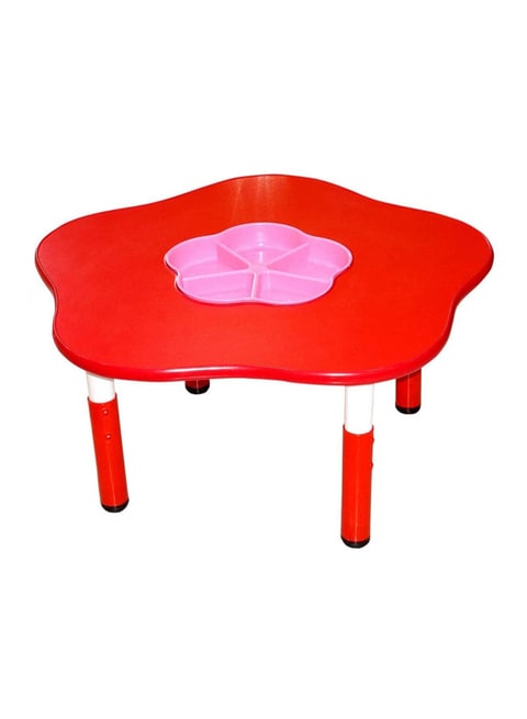 Kids Plastic Plum Blossom Style Preschool Students Daycare Furniture Adjustable Table