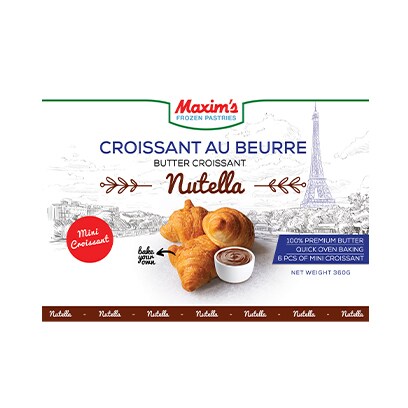 Maxims Mini Croissant Nutella 6 Pieces