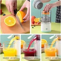 Hboy Portable Blender, Electric Citrus Juicer Rechargeable Hands-Free Masticating Orange Juicer Lemon Squeezer With USB Travel Cup For Gym, Car, Office, On The Go