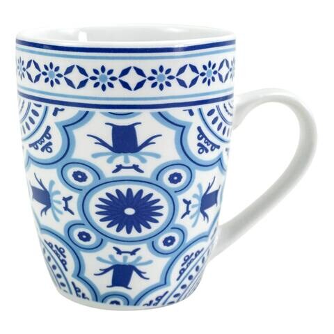 Full Decal Tea And Coffee Cup Blue 340ml