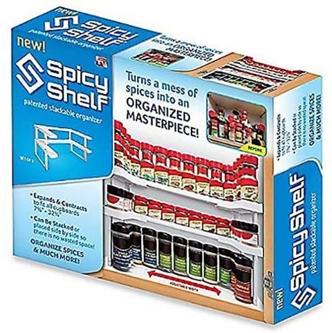 Generic-CK715 Spicy Shelf Stackable Spice Rack Organizer Holds Upto 64 Spices