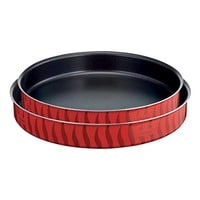 Tefal Tempo Flame Round Kebbe Oven Dish Set Red 2 PCS