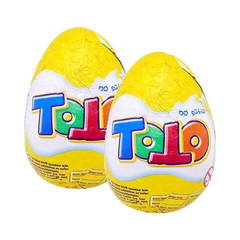 Balaban Toto Egg Shaped Milk Chocolate 20g Pack of 2