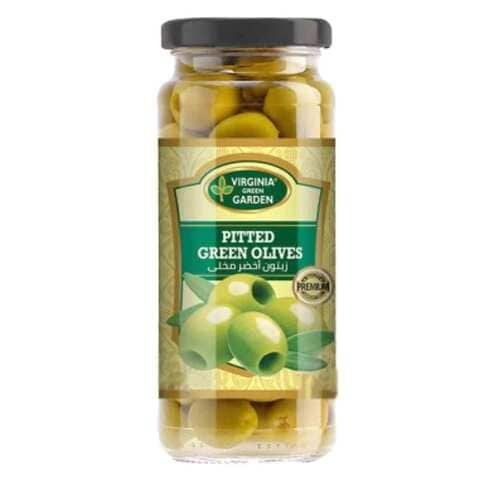 VIRGINIA PITTED GREEN OLIVES 340G