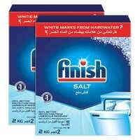 Finish Dishwashing Salt White 2kg Pack of 2