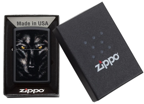 Zippo Lighter Model 218 Ci407954 Wolf Face
