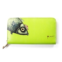 Large &amp; Slim Women Wallet with Zipper - Credit Card Holder  - 12 Cards Slots, 1 Phone &amp; 2 Banknotes Compartments and 1 Coin Pocket - (Green Color)