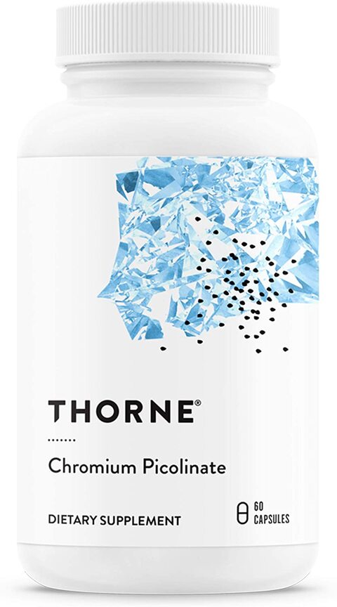 Thorne Research, Chromium Picolinate, Chromium Supplement To Aid Metabolism Of Carbs And Sugar, 60 Capsules