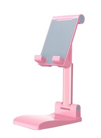 Foldable Smart Phone Tablet Stand Angle And Height Adjustable Desktop Holder Mobile Stand for Desk, Compatible with All Mobile Phones iPad, Kindle, Tablet Silver,Pink,Blue Three Colors are avaliable(w