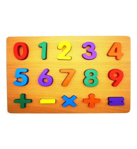 Buy Wooden Numbers Puzzle, Colorful Counting, Interactive Learning