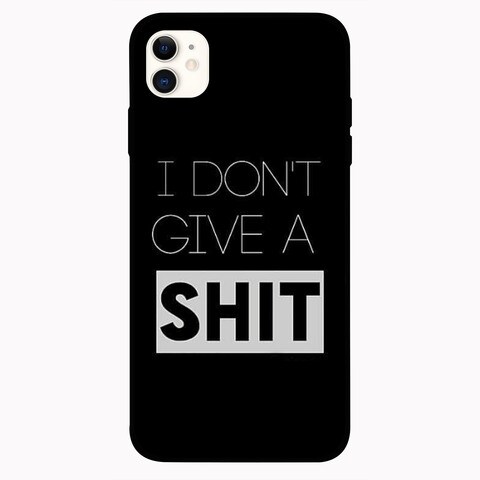 Theodor Apple iPhone 12 6.1 inch Case I Dont Give A Shit Flexible Silicone
