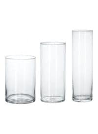 Generic 3-Piece Circular Vase Set Clear