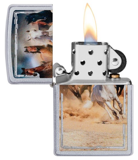 Zippo Lighter Model 205 Ci408447 Horses