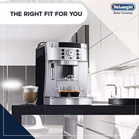 De&#39;Longhi Fully Automatic Bean To Cup Coffee Machine With Built in Grinder, One Touch Espresso Cappuccino Latte Machiato Maker, Italian design, Best for Home &amp; Office, ECAM22.110.SB, Silver