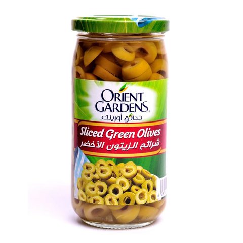 Orient Gardens Sliced Green Olives 345g