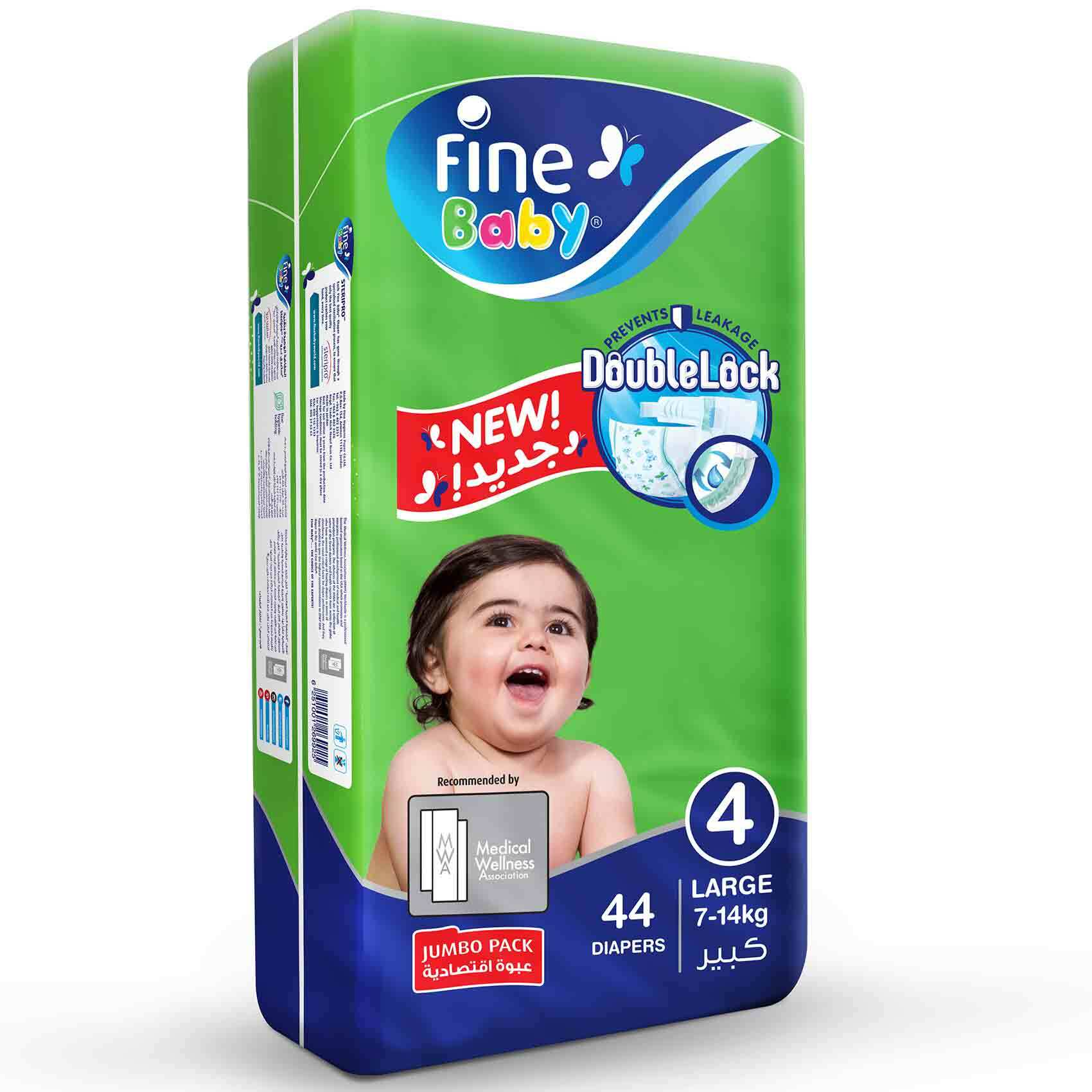 Buy Fine Baby Diapers Size 4 Large 714 Kg Jumbo Pack 44