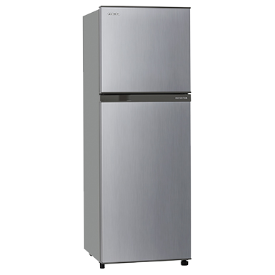 Toshiba - Invertor Refrigerator 2 Door with Glass Shelf 230 Ltrs Net Sliver Black