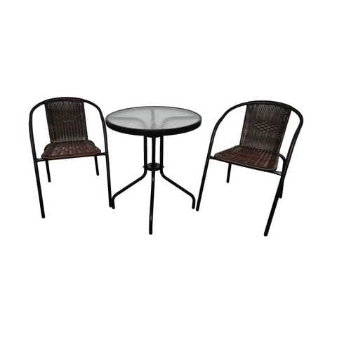 Buy Essaouira 3pcs Steel Wicker Bistro Set Online Shop Home Garden On Carrefour Uae