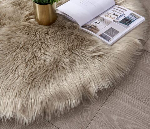 SHCKE Plush Faux Fur Area Rug Soft Fluffy Velvet Carpet Soft Fluffy Carpets  Shaggy Area Rugs Decorative Floor Mat for Living Room Dining Room Home