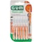 Gum Trav-Ler Plaque Removal Interdental Brush Orange Ergonomic Comfort Flexible Handle 4PCS