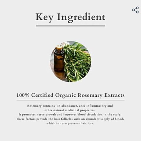 Lotus Organics Rosemary Hair-Fall Control Multi-Herbs Hair Oil Brown 200ml