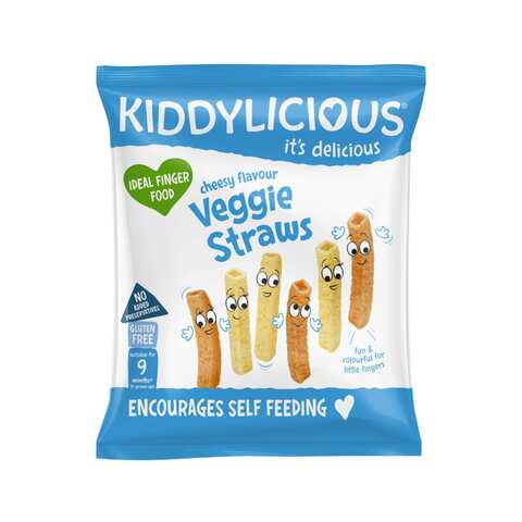 Kiddylicious Gluten-Free Cheesy Flavour Veggie Straws Finger Food 12g